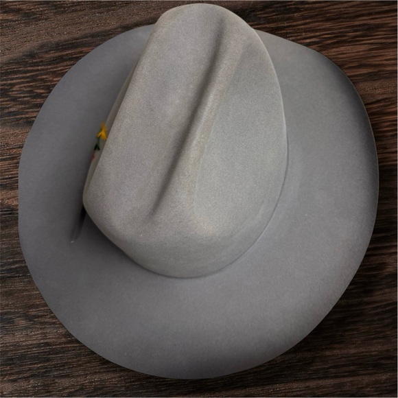 Vintage Stetson Beaver 4X Dark Grey Cowboy Hat - Picture 5 of 11
